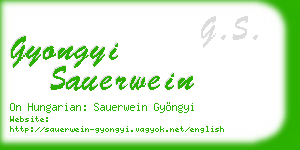 gyongyi sauerwein business card
