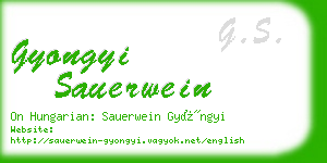 gyongyi sauerwein business card